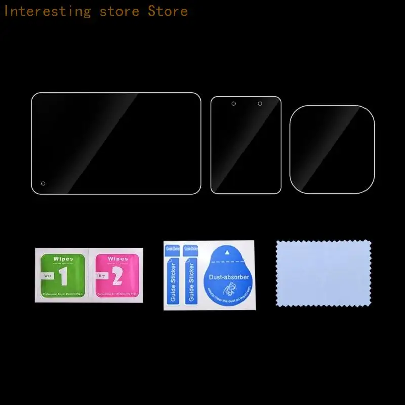 Camera Screen Tempered Glass Film Guard for MISSION1 /1Pro, Thin Clear Tempered Glass Protector Set for Recording 55KC