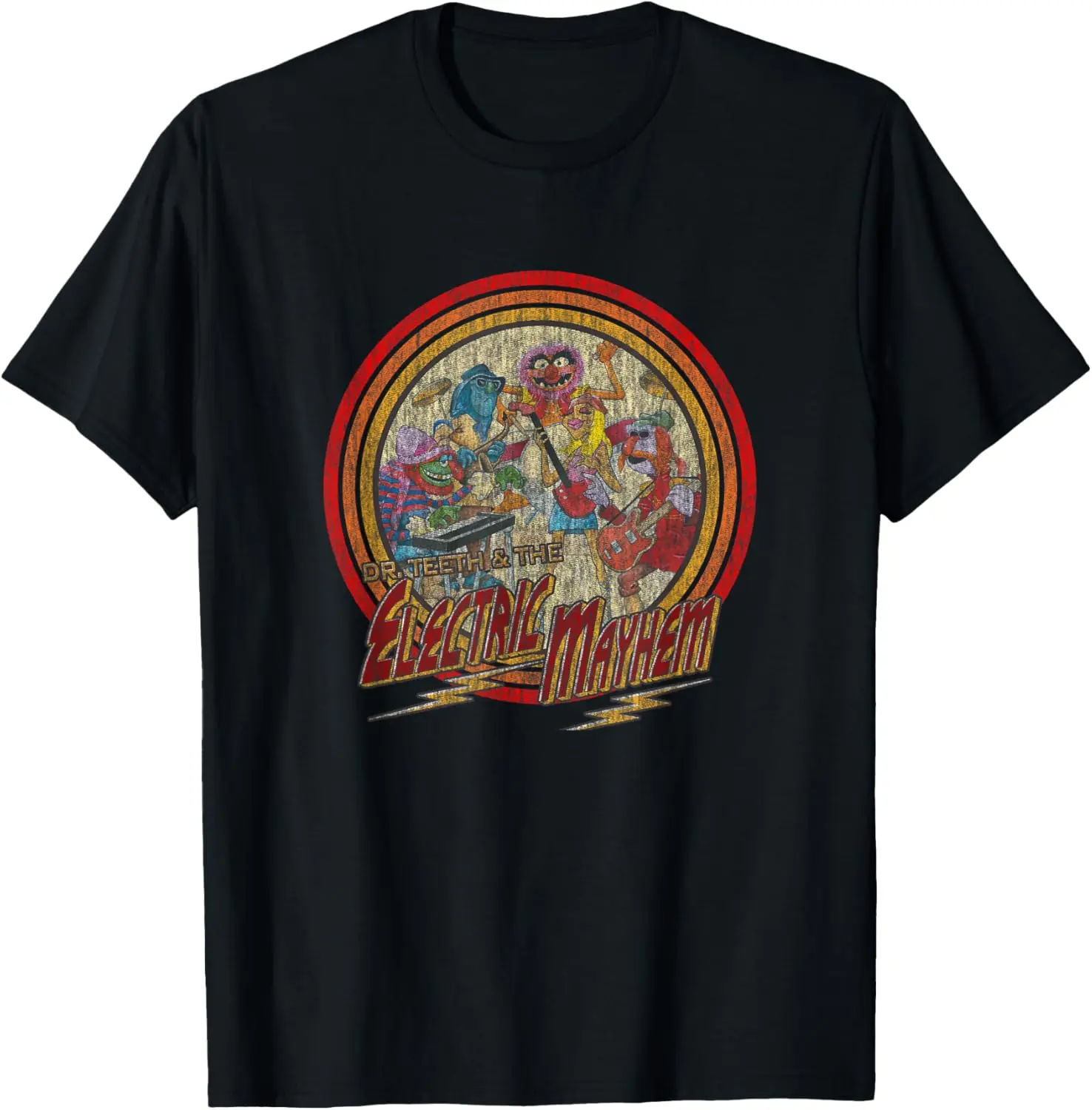 The Muppets Electric Mayhem Vintage Band Poster T-Shirt 100% Cotton Trendy Y2K Short-Sleeve Tee – Soft, Quick-Drying, &