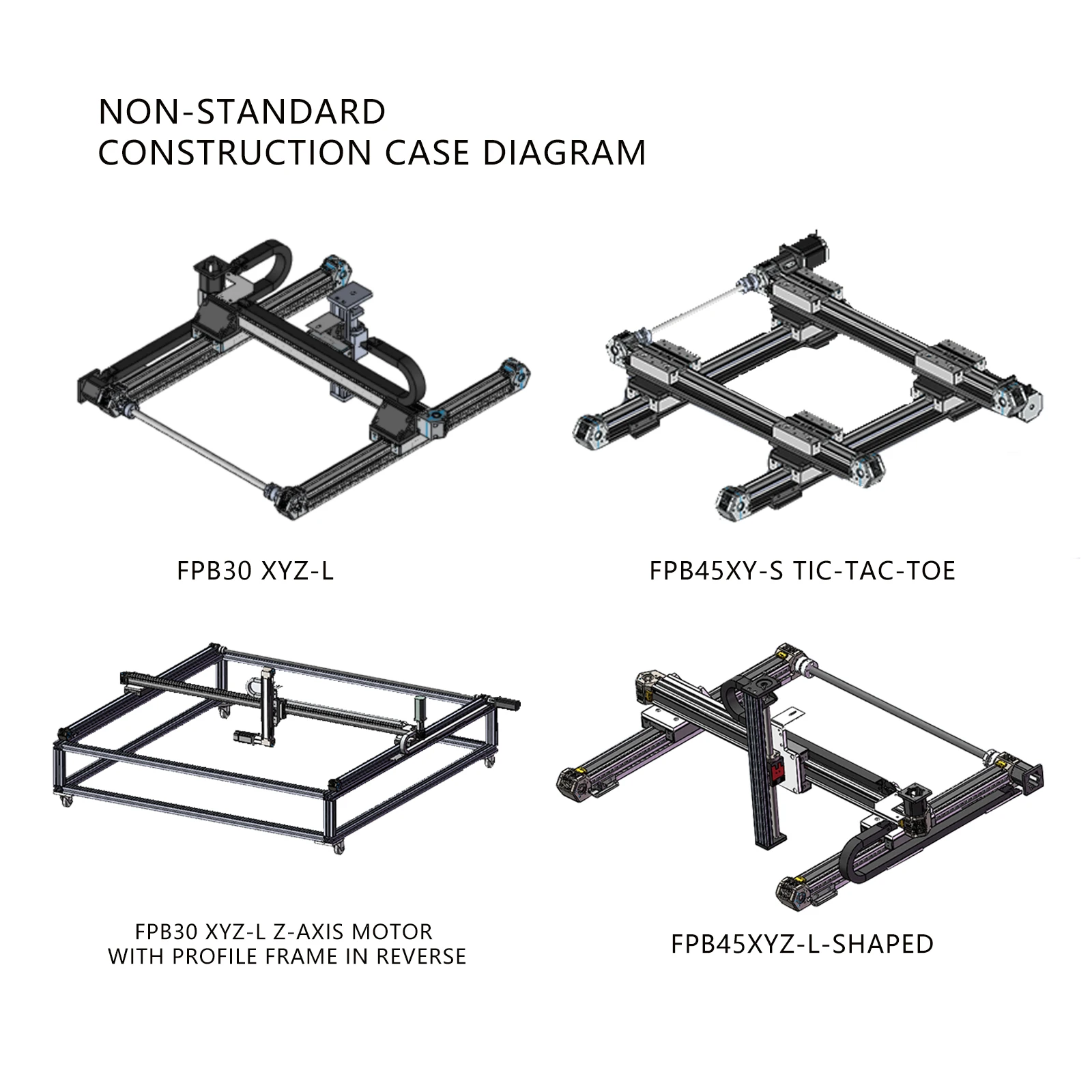 High Speed Linear Motion Long Stroke Double Axis Thin Slide Belt Driven Rail Guide