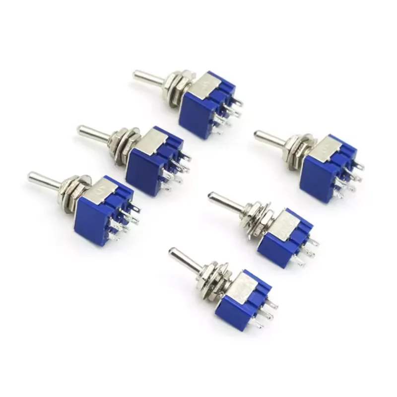 MTS203 5 Pcs AC 125V 6A Amps ON/OFF/ON 3 Position DPDT Toggle Switch waterproof