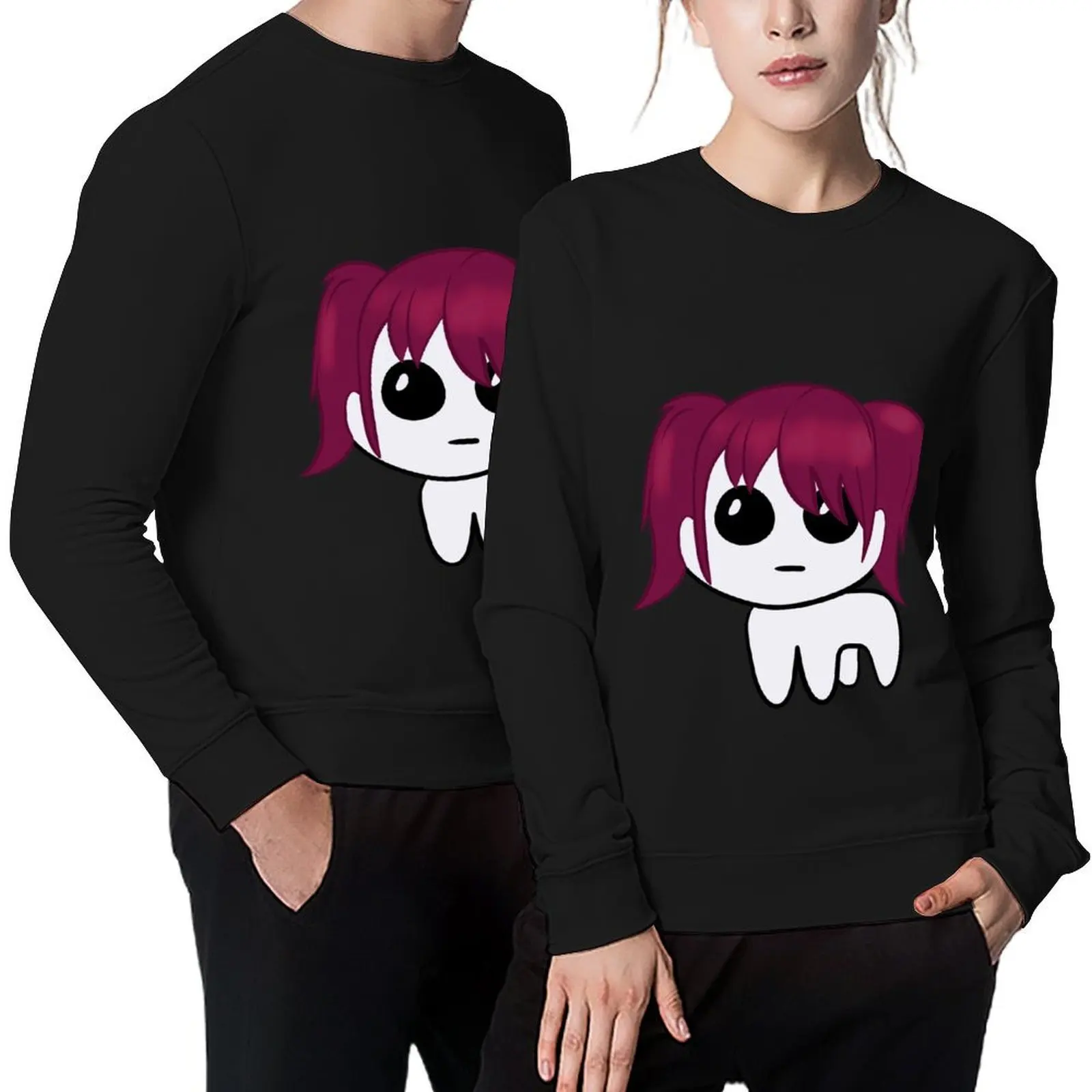 

Autism Creature Ginger Dark Red Purple Hair Pigtails with Bangs Fringe Pullover tracksuit men anime sweatshirt