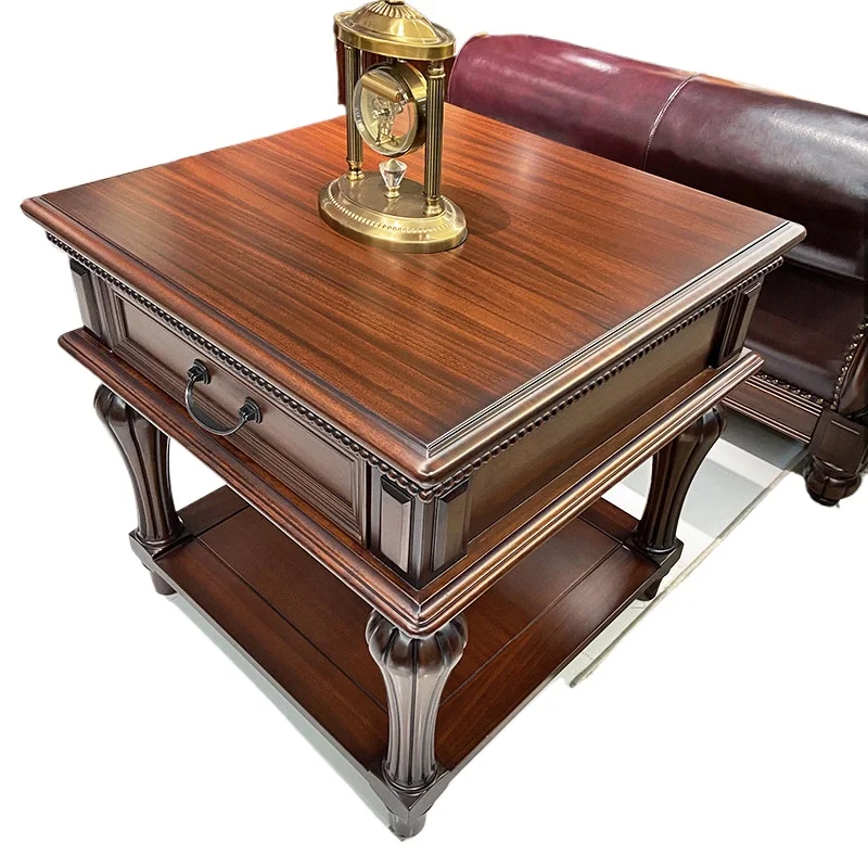 

American all-solid wood corner few black walnut living room side few simple retro square few household furniture