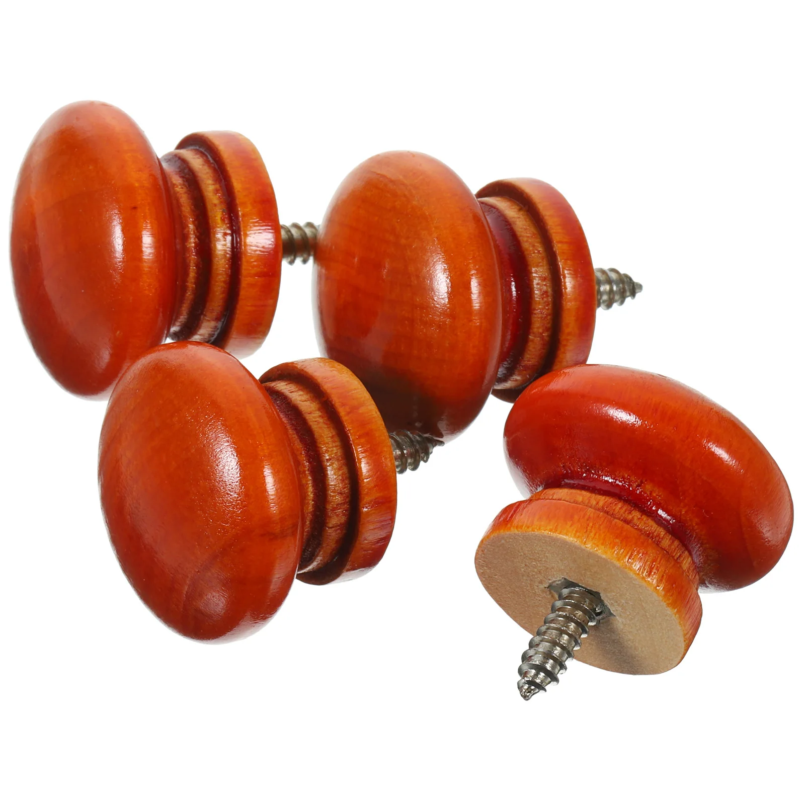 

4 Pcs Solid Wood Handle Pulls Furniture Accessory Cabinet Door Drawer Parts Wardrobe Knobs for Dresser Suitable Multiple DIY