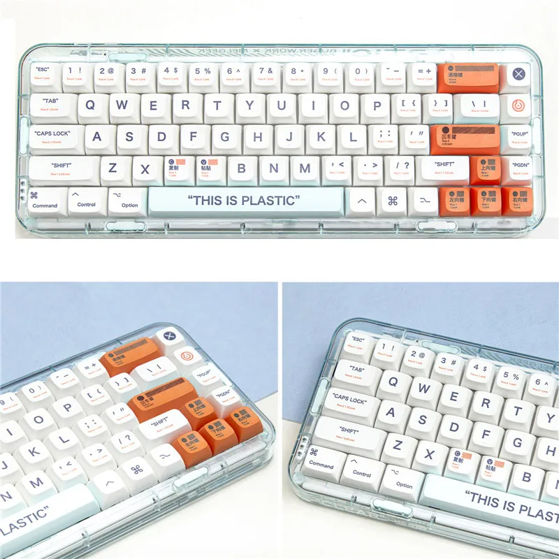 Keycaps 139PCS THIS IS PLASTIC Keycaps XDA Full Set Keycap DyeSubbed Thick PBT for Gaming Mechanical Keyboard