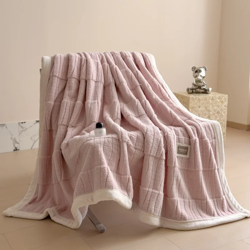 

Одеяла Новые, высококачественные, жаккардовые, Yunxi, бархатные, двусторонние, бархатные, двойной диван, зимние кровати, теплое спальное одеяло на коленях