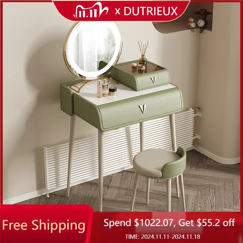 

Modern Makeup Dressing Table Luxury Nordic Mirror Simple Dressing Table Drawer Aesthetic Coiffeuse De Chambre Home Furniture