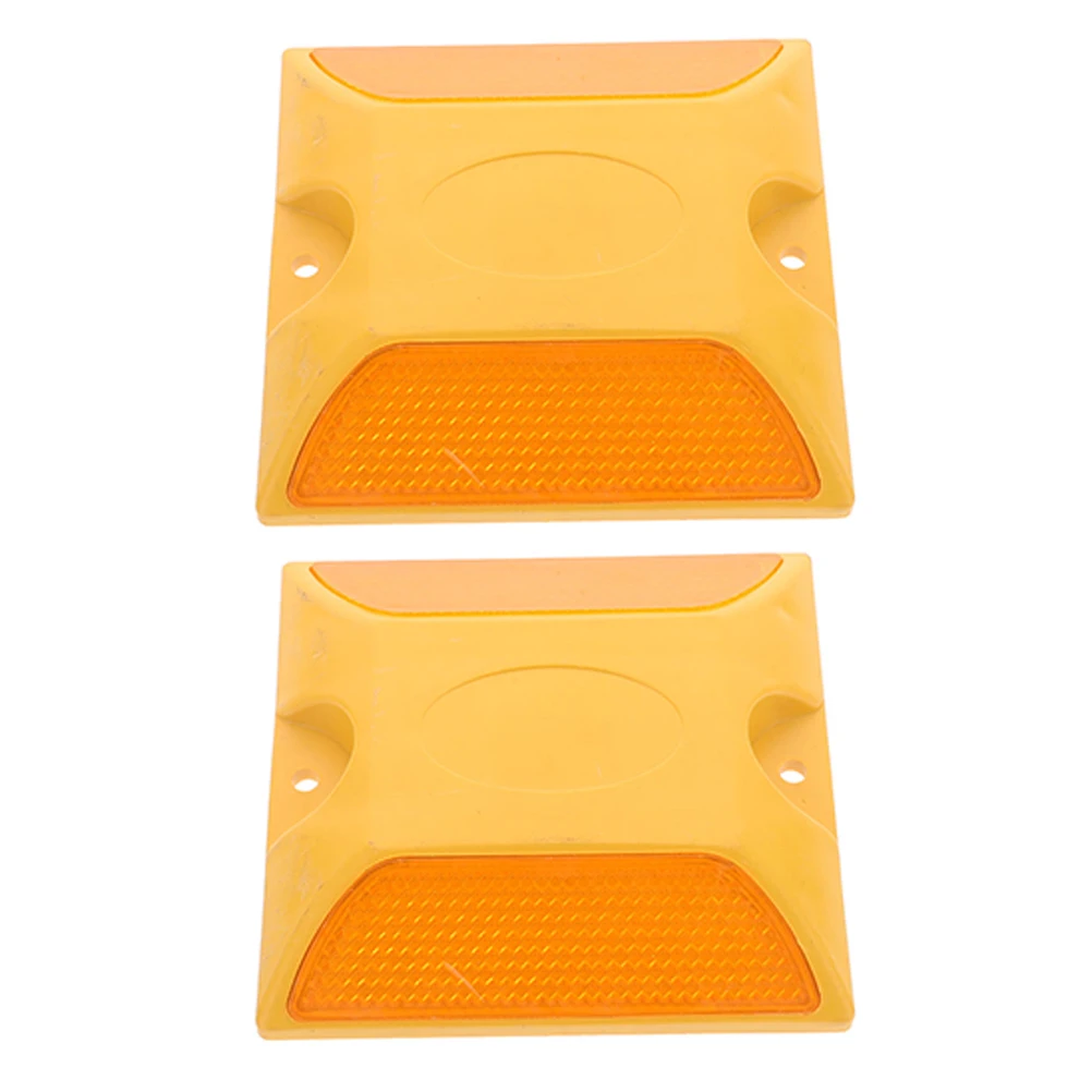 

2pcs High Visibility Double Sided Reflective Road Spikes Traffic Night Plastic Pavement Reflectors Street Garden