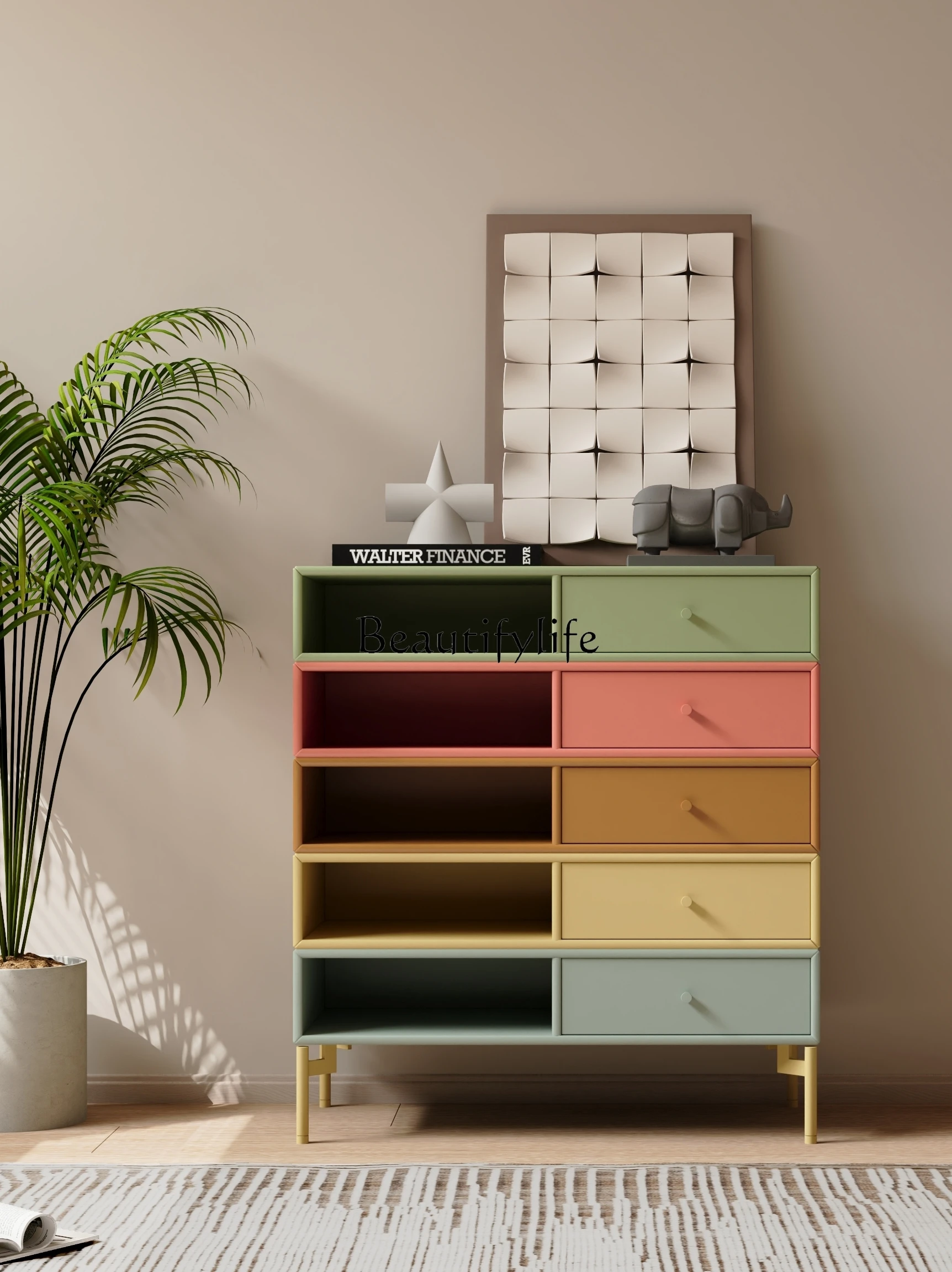 

Italian Minimalist Chest of Drawers Home Color Design Storage Cabinet