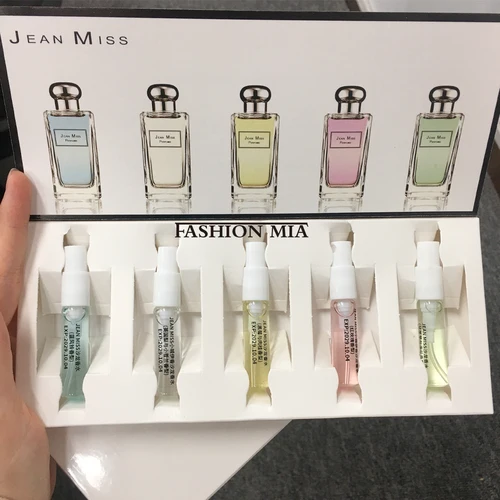 Imagen 1 del producto Kit de Perfume para mujer, 3ml x 5 uds., sabor Natural duradero, Woody Floral, cítricos, Eau de Toilette, práctica de viaje, caja de regalo de Perfume