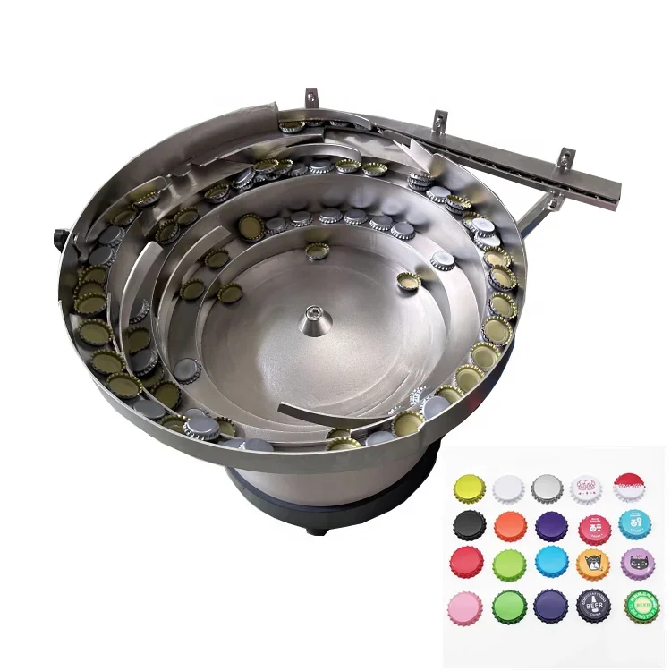 Stainless 304 Vibration Bowl Feeder For Beer Lid Plastic Vibratory Bowl Feeder Machine