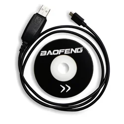 BAOFENG BF-T1 USB 프로그래밍 케이블, CD 소프트웨어 포함, Baofeng 워키토키 bft1 쓰기 주파수 라인, 양방향 라디오 액세서리