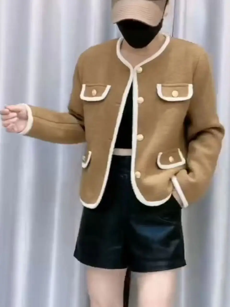 

Ele Sle Women's Jaet Spring Autumn New Faion Open Cardigan Top 55 Label Version Long Sve ort Length