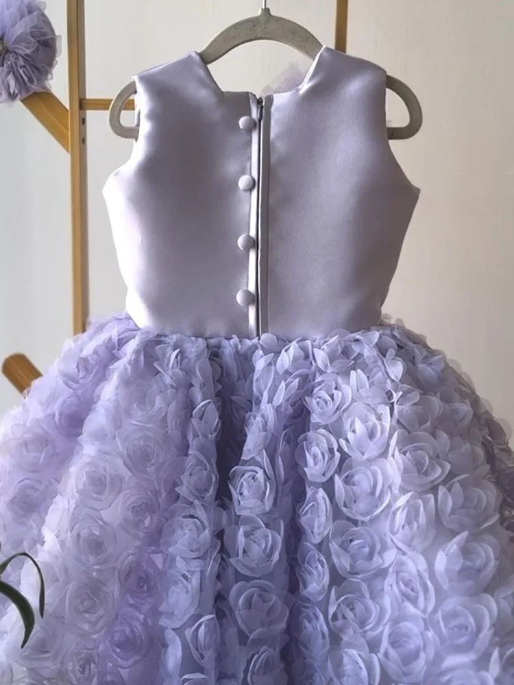 Formele Luxe Meisjes Prinsessenjurk Bloemenmeisje Trouwjurk High-End Franse Kinder Gezwollen Jurk Elegante Feestjurk