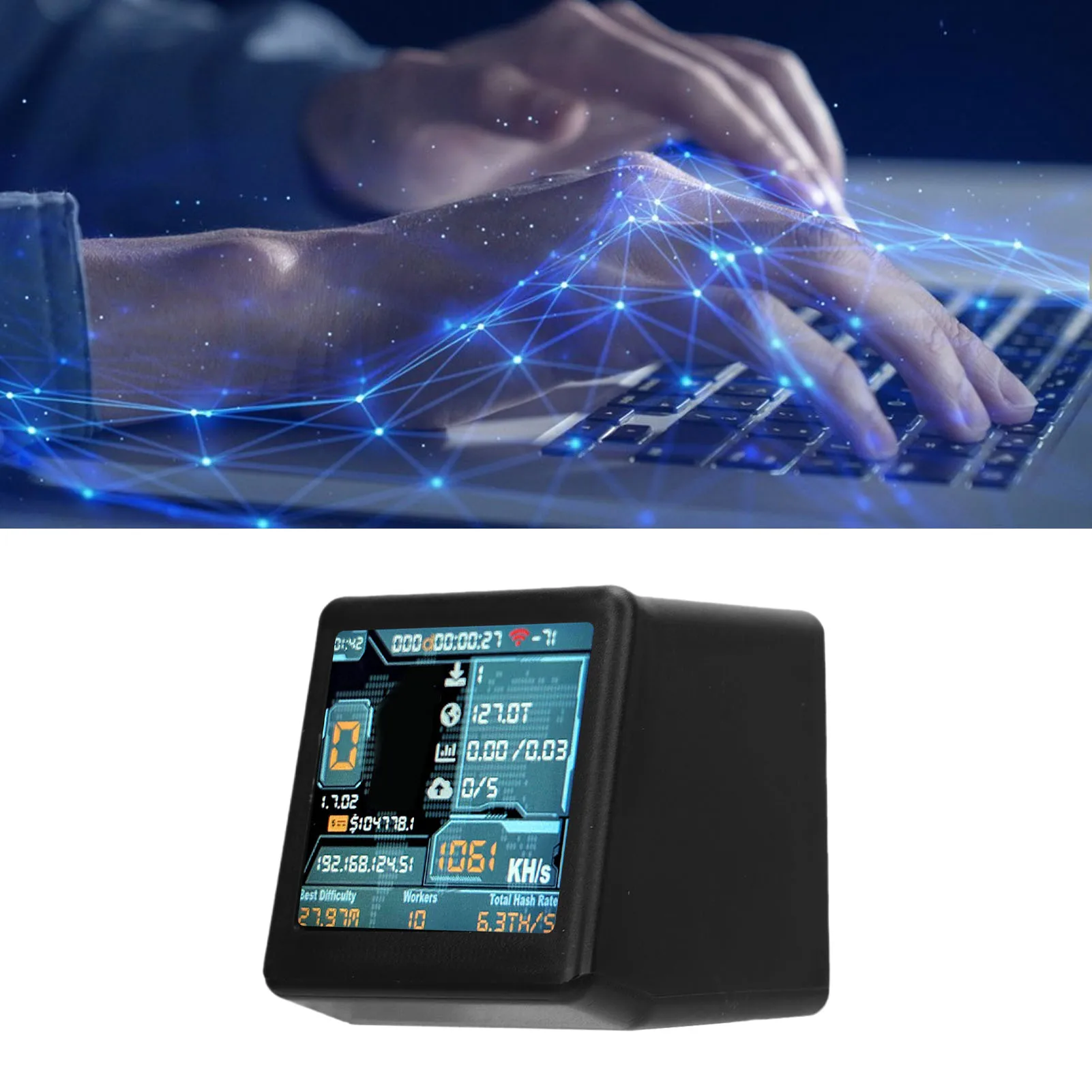آلة تعدين BTC جهاز تعدين البيتكوين اليانصيب 1060KH/s Hashrate USB BTC آلة تعدين مع شاشة 1.54 بوصة لـ Bitcoin Dogecoin #5