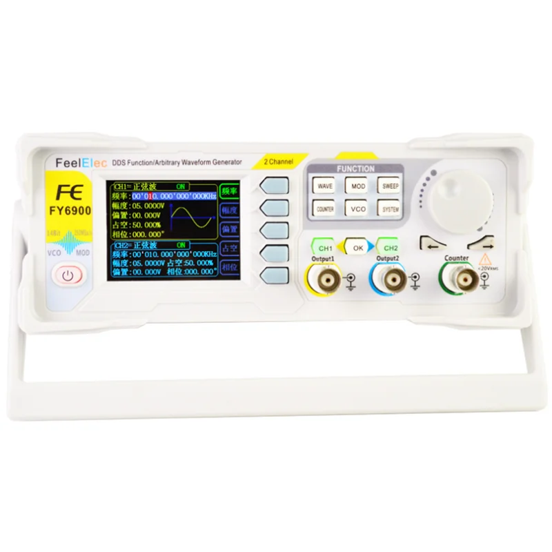 

FY6900 Dual Channel DDS Function Arbitrary Waveform Signal Generator/Pulse Signal Source/Frequency Counter