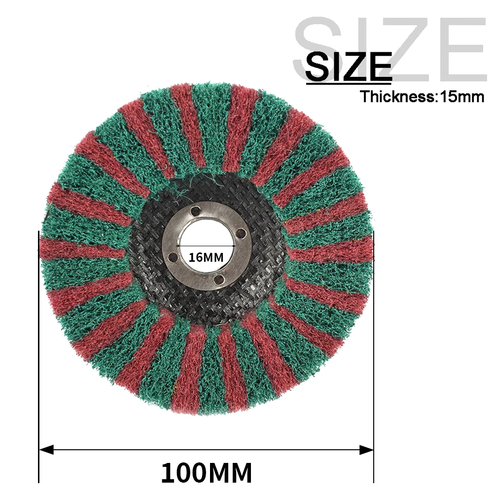 Sợi Nylon Nỉ Đánh Bóng Bánh Xe Đĩa 4 ''/4.5''/5 ''Dành Cho Máy Mài Góc Cho Gỗ Kim Loại ĐỆM PHỒNG/120/180/240/320 Nhám