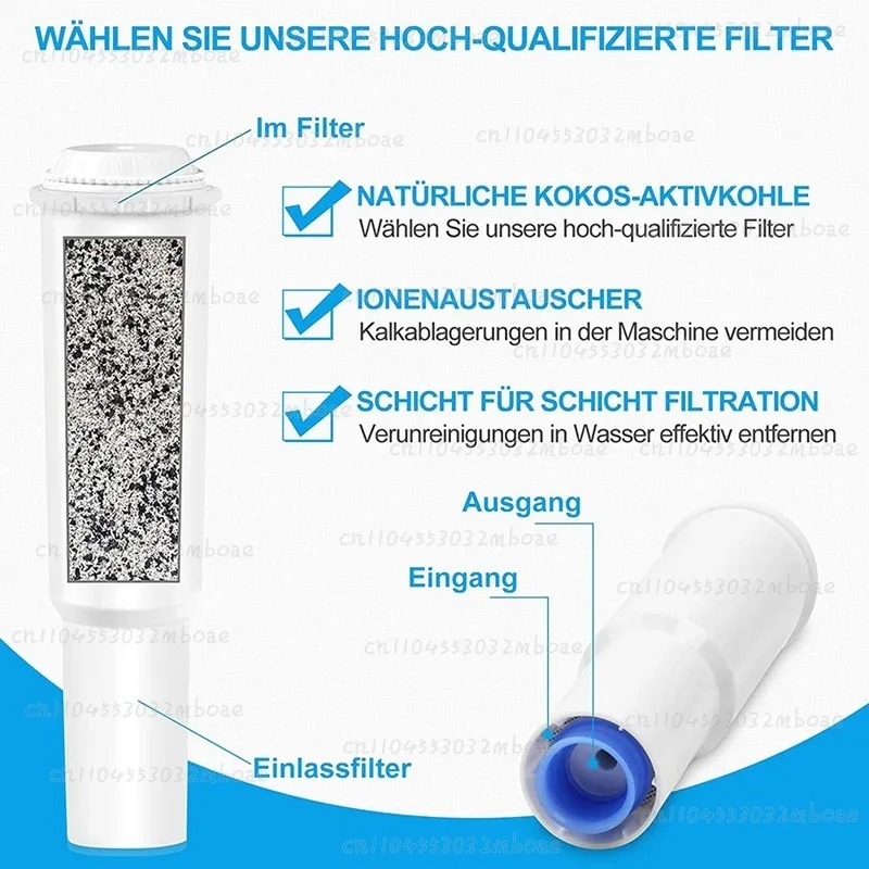 Cartucho de filtro de 3 piezas para Jura Claris White, filtro de agua para café para máquinas de café totalmente automáticas Jura Impressa E8