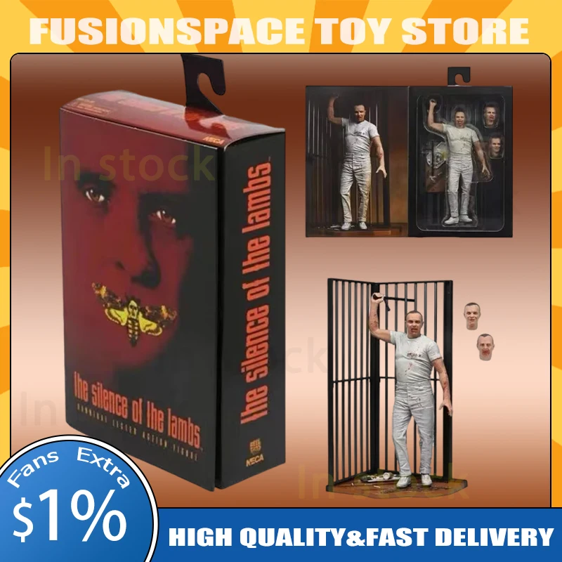

Neca Silence Of The Lambs Figure Hannibal Figure Jailbroken Version White Suit Hannibal Figurine Pvc Collection Model Toys Gifts