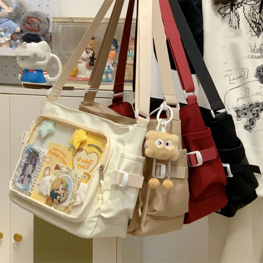 

Lovely Japanese Style Transparent Itabag Large Capacity Pvc Canvas Tote Bag Harajuku Casual Lolita Handbag Student