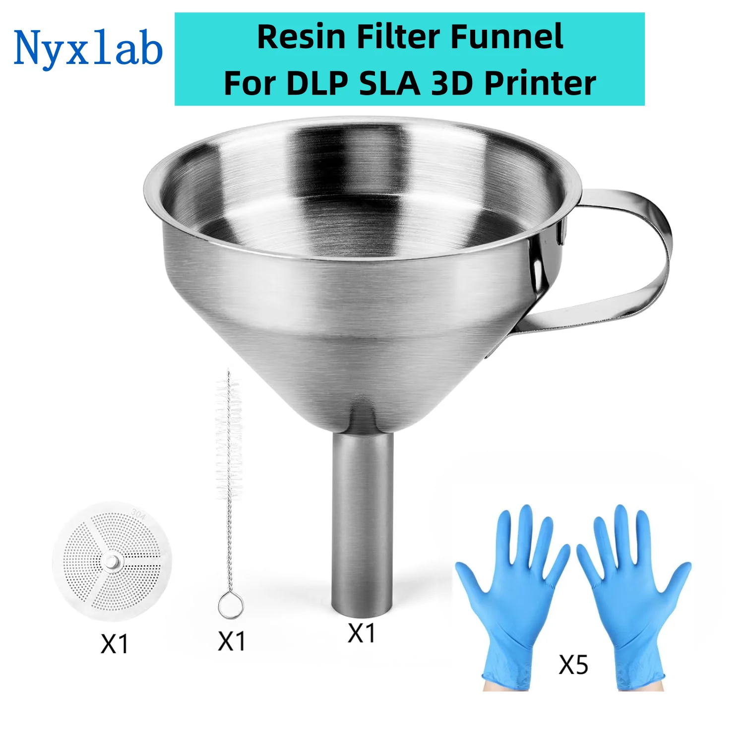 

Resin Filter Funnel Stainless Steel Removable Double Strainer UV Resin Filter Cup For Elegoo Anycubic SLA/DLP/LCD 3D Printer
