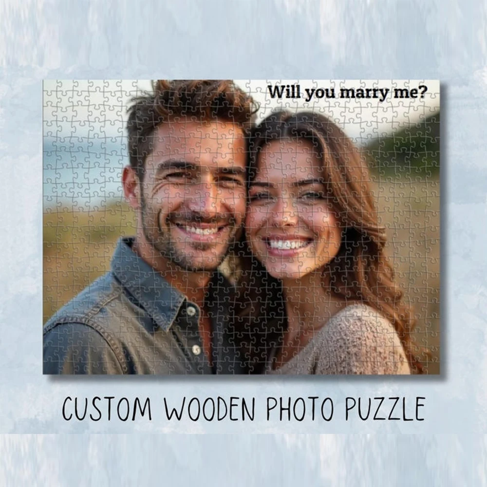 35/150/300/500/1000 قطعة صور مخصصة شخصية الضغط الألغاز بازل قطع الألغاز المخصصة في صور هدية الطفل