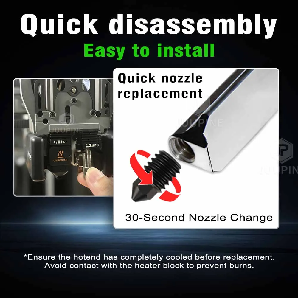 Nozzle Replaceable Hotend For Bambu Lab H2D H2S Hotend Hardened