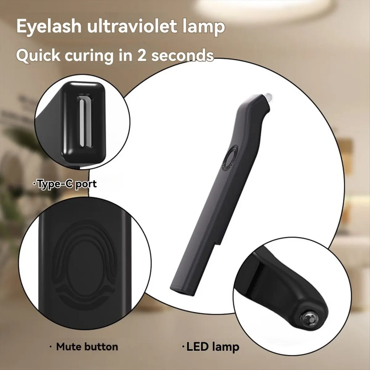 Portable Eyelash Tweezers with Led Light Extension Light Lamp UV Lash Extension Glue Light on Tweezers Eyelashes EU Plug