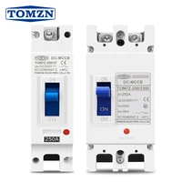 1 Uds TOMZN 1P 2P MCCB caja moldeada Solar disyuntor protección contra sobrecarga Protector de interruptor para batería Solar fotovoltaica PV