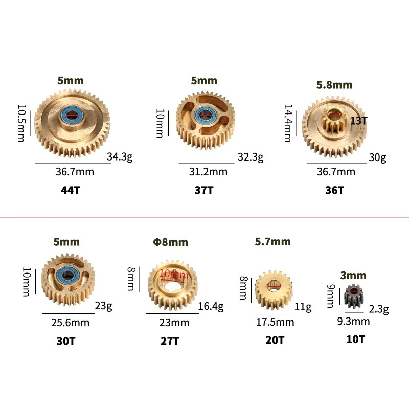 Gearbox Bevel Motor Gear Synchronizer Set for 1/14 Tamiya Truck Tractor Trailer Upgrade Parts