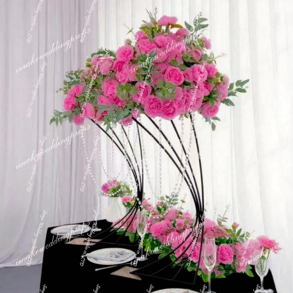 

5 шт./10 шт. золотой/белый/серебристый/черный металлический подставка для вазы с цветами, вечерние свадебные украшения, центральные детали стола, пьедестал, подставка