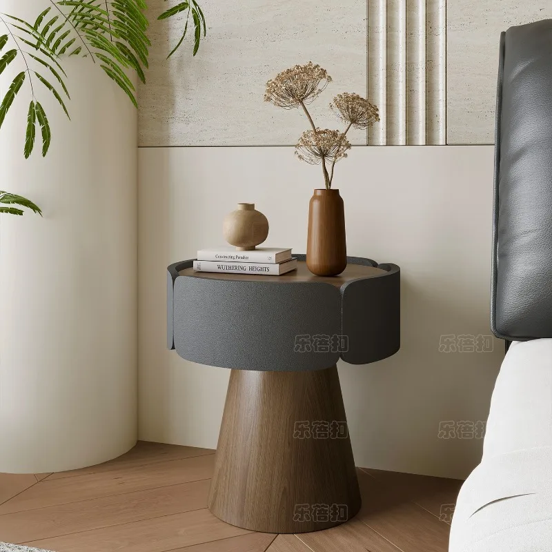 Modern Wood Bedside Table Bedroom Trendy Mobile Luxury Organizer Coffee Storage Nightstand Cabinets Muebles Hotel Furniture