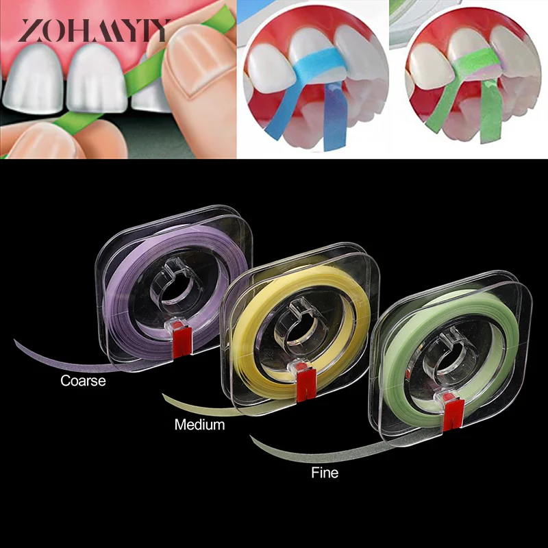 Tiras de pulido Dental, película de poliéster, matriz, lijado de dientes de resina, 50 μm, 30 μm20 μm, Material de odontología, 6m x 4mm