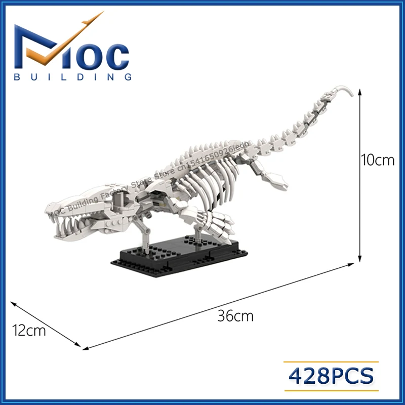 

Строительные блоки MOC, скелет динозавра, модель окаменелости, креативные игрушки, сделай сам, сборка кирпичей, коллекция головоломок, дисплей, рождественские подарки