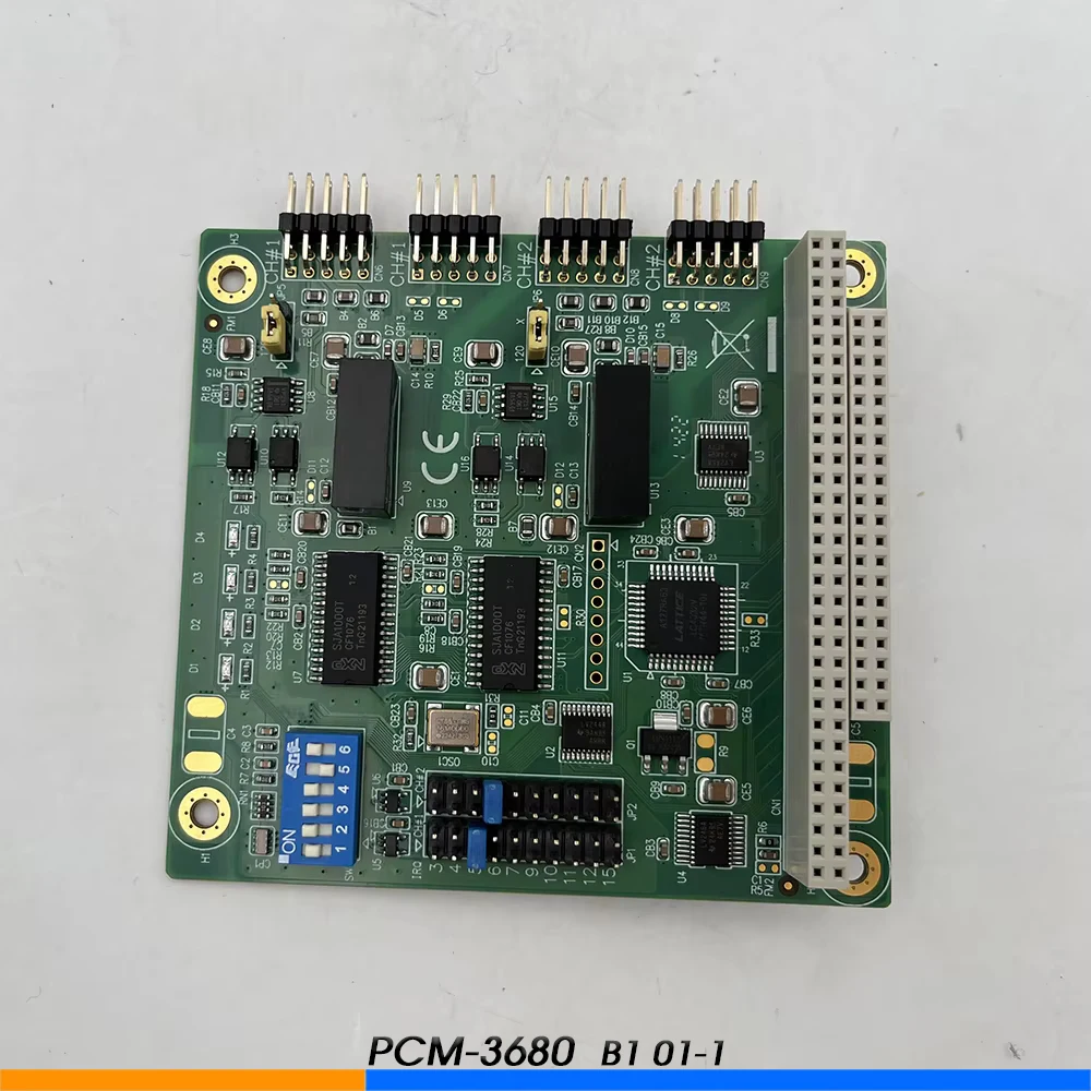 PCM3680B1301E-T 19C3M68001 2-port CAN Card PC104 Dual Channel  Industrial Control Motherboard For Advantech PCM-3680 B1 01-1