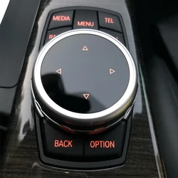 Car Styling Multimedia Buttons Cover iDrive Stickers For BMW F20 F25 F30 F10 F07 E60 E90 E92 E70 E71 F01 F02 E84 F48 X1 X3 X5 X6