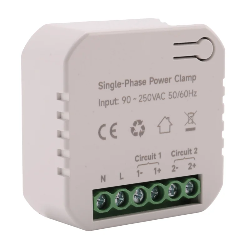 -A96Z 2X Tuya Smart Life Wifi Energy Meter 80A With CT Clamp Kwh Power Consumption Monitor Electricity Statistics, 2 CT