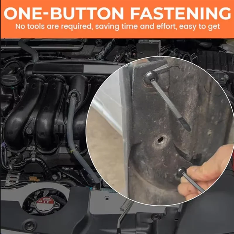 Nylon Cable Ties Buckle Auto Fastener Screw Replacement Clip Car Fenders Trunk Engine Guard Panel Wire Management Tools
