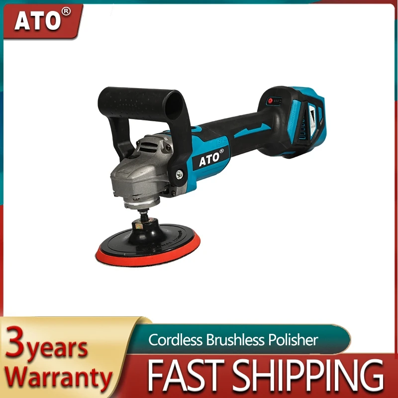 

ATO Electric Car Polishing Machine 6 Adjustable Speeds Car Waxing Tool Brushless Cordless Polisher for Makita 18V Battery