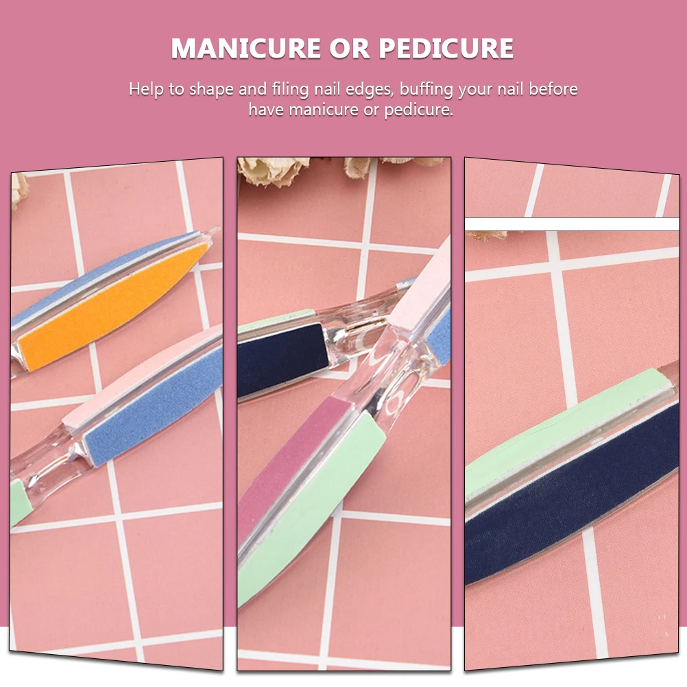 

12 Pcs Nail Files Manicure Tools Hexagonal Files Shaping Buffing Pedicure Salon Quality Smooth Nails Remove Ridges Professional