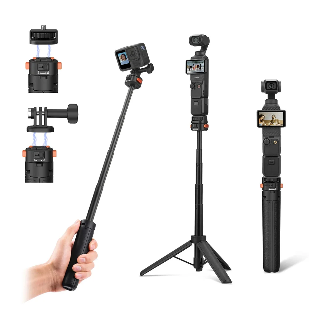 

Магнитный штатив VRIG для DJI Osmo Pocket 3, ручной монопод для экшн-камер с креплением 1/4'' для DJI Action 5 / Insta360 X4 X5 X3