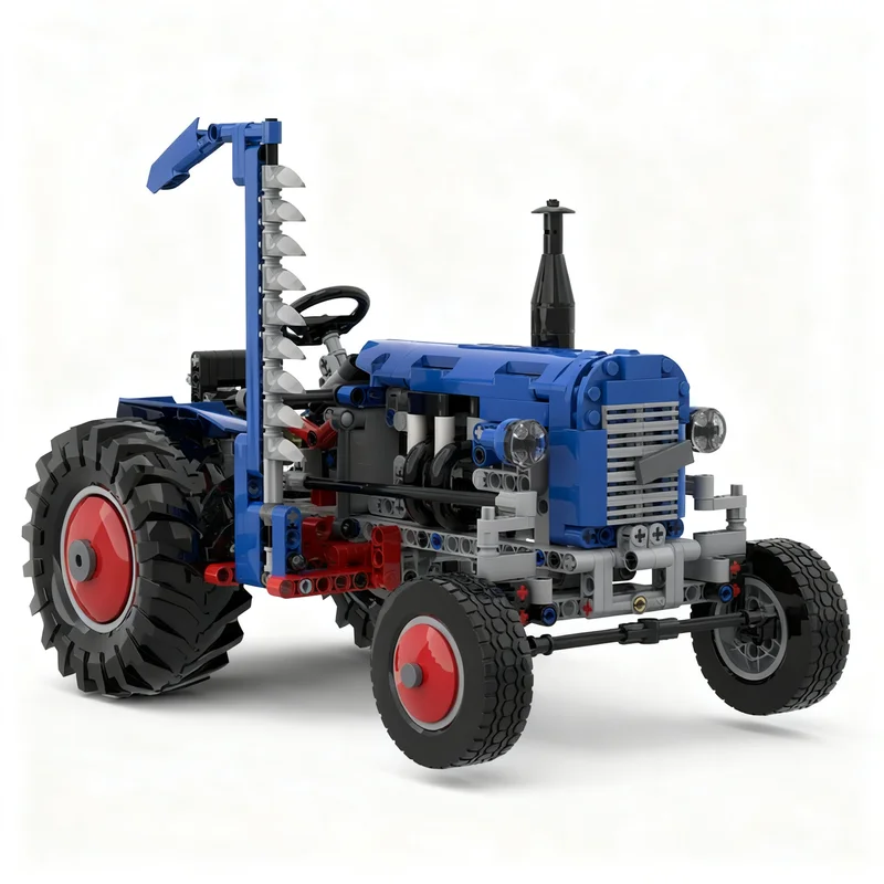 

NEW 524PCS MOC City Farm Vintage Tractor With Mowbar Model DIY Creative Ideas Christmas Child Toy Assembly Puzzle Birthday Gift