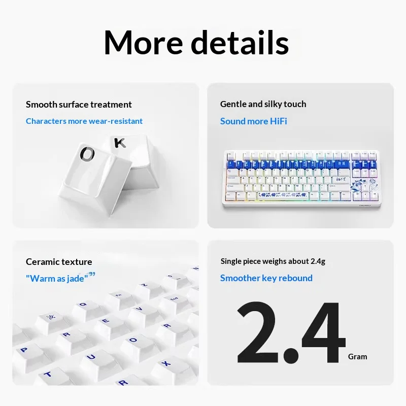 DAREU EK87PRO Wireless Keyboard 8000 mAh Battery Gasket Structure Gaming Keyboard Three Mode Link For CSGO Pc Accessories Gifts