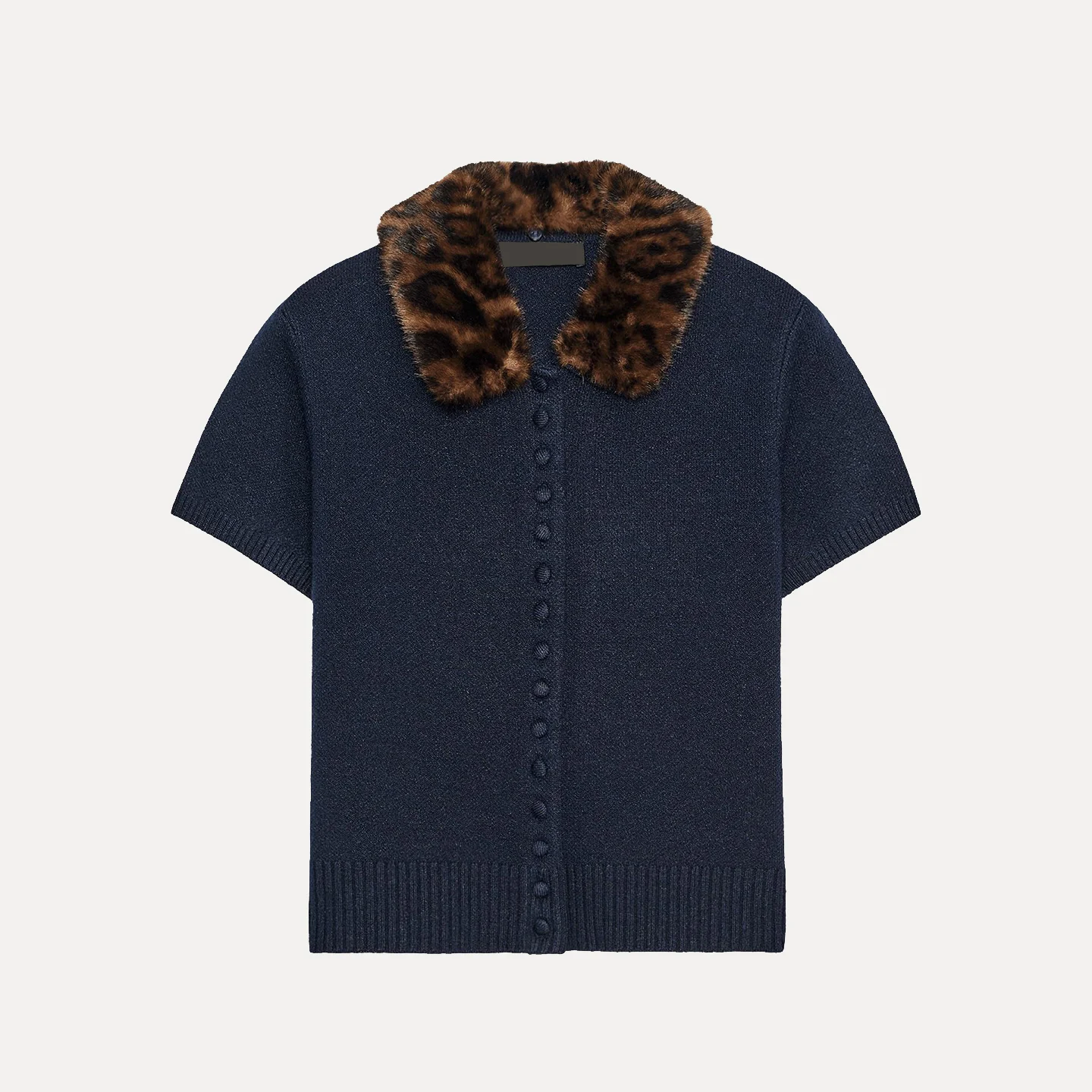 

Women's Knitted Animal Print Neline Jaet Autumn 2025 New Sle European Stand Fit ort Outerwear by Z