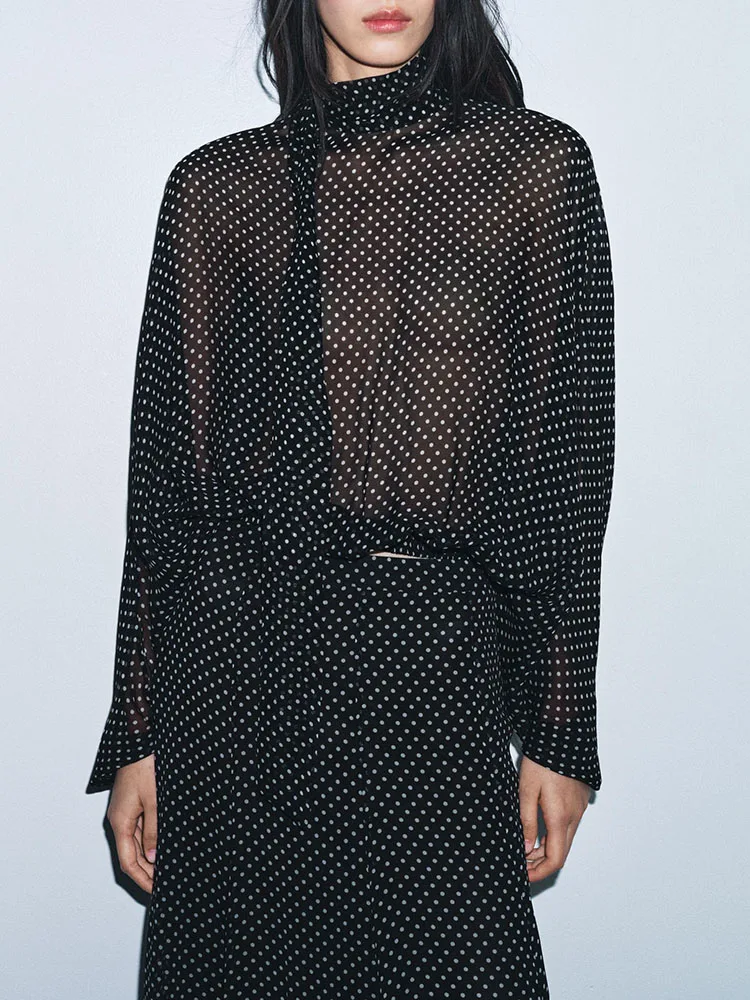 Winter 2025 New Women's irt Polka Dot Long Skirt mid Waist Stage Costume Ethnic Faion Ladies' Premium Clothing