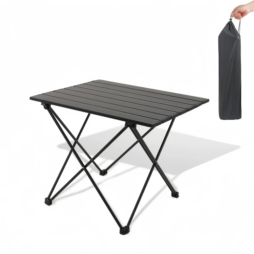 Outdoor camping foldable table, portable foldable desk for parties, picnics, barbecues, super lightweight coffee table