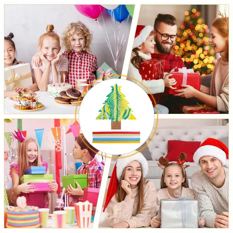 Weihnachts baum sensorische Board Kinder Aktivität Board für Feinmotorik Silent Zappeln Spielzeug für erwachsene Kind 15 x Klebe stifte für