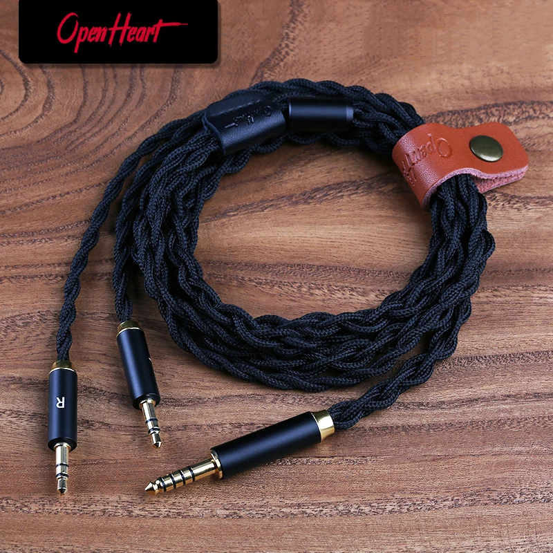 

OPENHEART NightKnight 4 Core High Purity Silver Headphone Cable XLR 4.4mm Balanced Cable 1 to 2 dual 3.5mm Replacement Cable