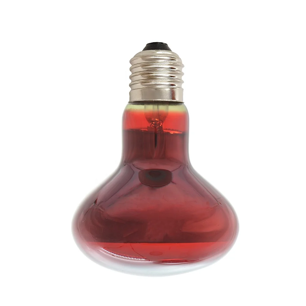 

75W 100W R80 Red Glass Infrared Heating Bulb Reptile Heater Lamp Bulb Infrared Basking Light for Bearded Dragon