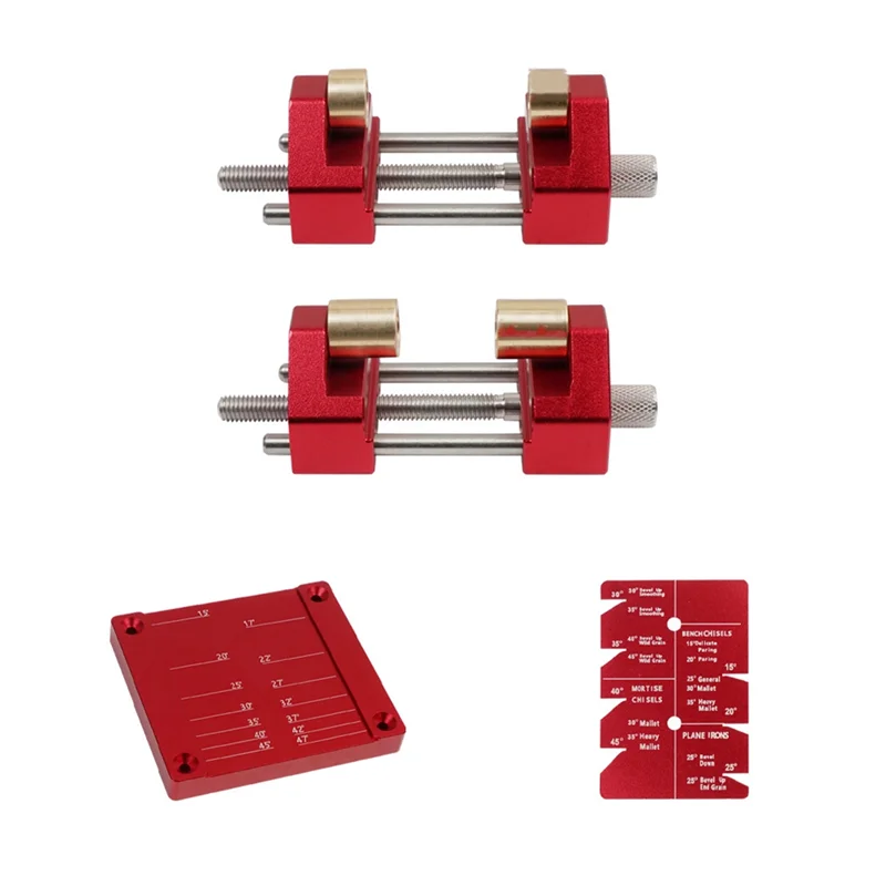 ABKO-Kit de afilado de cincel, guía de soporte, sistema de guía de afilado para cinceles y aviones de carpintería, juego de cinceles de 5/32 "a 3"