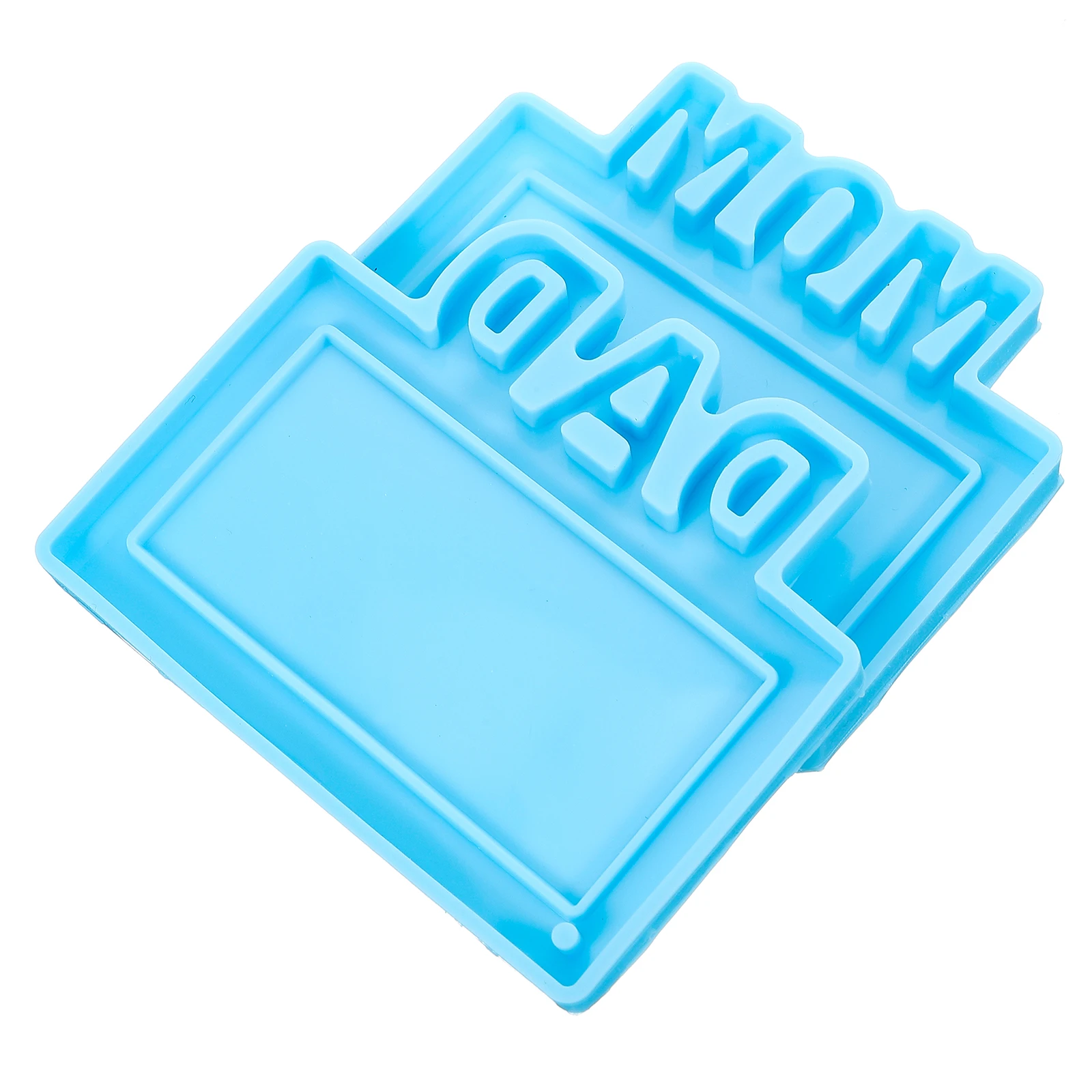 

2 шт., силиконовая фоторамка, подвесные формы для папы, мамы, DIY брелок для рукоделия, подарочная форма, смоляная форма, украшение на день матери, ремесло